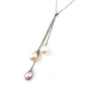 Tiffany Necklace Swing Drop 3 Point Pearl Beads